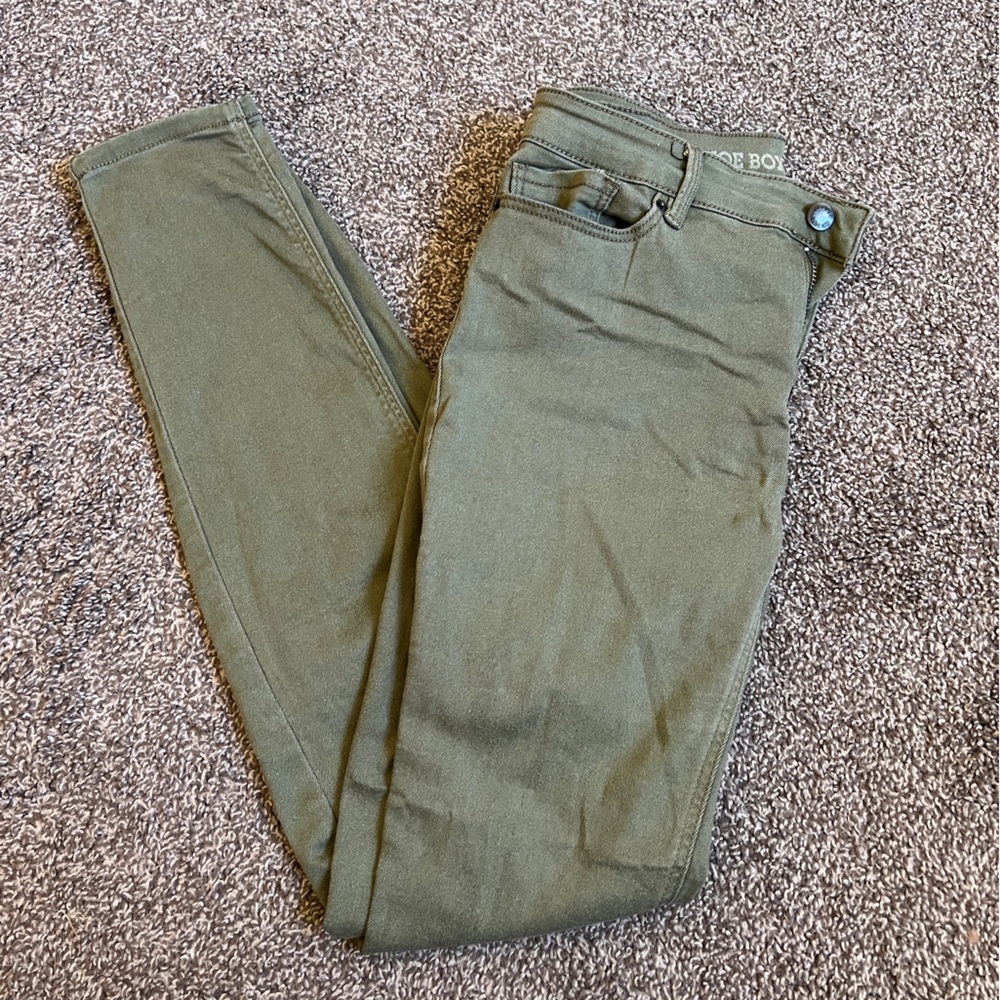 Joe Boxer Push-Up Skinny Pants Olive Green Size 3